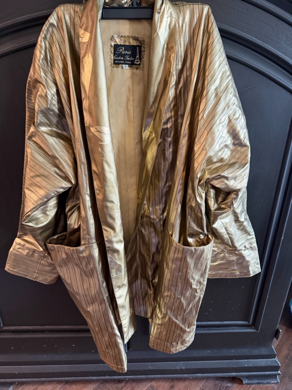 Vintage Paris custom tailor metallic jacket